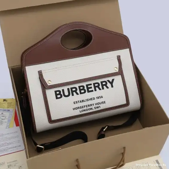 Official First Bag Ru Bag-37*15*34CM Pocket BURBERRY 0603